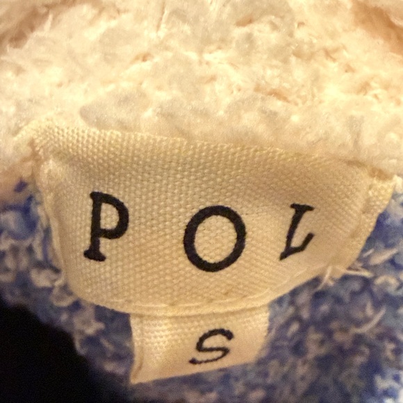 POL BERBER PLUSH Blue and White Floral Button Cardigan - Picture 3 of 10